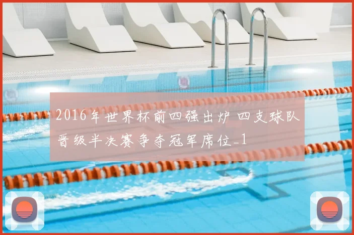 2016年世界杯前四强出炉 四支球队晋级半决赛争夺冠军席位_1
